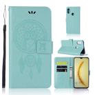 Wind Chime Owl Embossing Pattern Horizontal Flip Leather Case with Holder & Card Slots & Wallet For Huawei Honor 10 Lite(Green) - 1