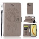 Wind Chime Owl Embossing Pattern Horizontal Flip Leather Case with Holder & Card Slots & Wallet For Huawei Honor 10 Lite(Grey) - 1