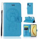 Wind Chime Owl Embossing Pattern Horizontal Flip Leather Case with Holder & Card Slots & Wallet For Huawei Honor 10 Lite(Blue) - 1