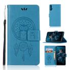 Wind Chime Owl Embossing Pattern Horizontal Flip Leather Case with Holder & Card Slots & Wallet For Huawei Honor 20(Blue) - 1