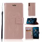 Wind Chime Owl Embossing Pattern Horizontal Flip Leather Case with Holder & Card Slots & Wallet For Huawei Honor 20(Rose Gold) - 1