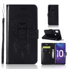 Wind Chime Owl Embossing Pattern Horizontal Flip Leather Case with Holder & Card Slots & Wallet For Huawei Honor 10i / Honor 20 Lite(Black) - 1