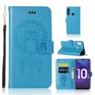 Wind Chime Owl Embossing Pattern Horizontal Flip Leather Case with Holder & Card Slots & Wallet For Huawei Honor 10i / Honor 20 Lite(Blue) - 1