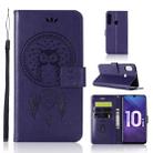 Wind Chime Owl Embossing Pattern Horizontal Flip Leather Case with Holder & Card Slots & Wallet For Huawei Honor 10i / Honor 20 Lite(Purple) - 1