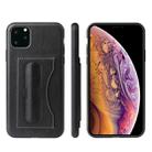 For iPhone 11 Fierre Shann Full Coverage Protective Leather Case with Holder & Card Slot (Black) - 1