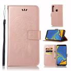 Wind Chime Owl Embossing Pattern Horizontal Flip Leather Case with Holder & Card Slots & Wallet For Galaxy A9 (2018)(Rose Gold) - 1