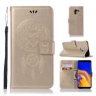 Wind Chime Owl Embossing Pattern Horizontal Flip Leather Case with Holder & Card Slots & Wallet For Galaxy J6+(Gold) - 1