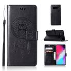 Wind Chime Owl Embossing Pattern Horizontal Flip Leather Case with Holder & Card Slots & Wallet For Galaxy S10 5G(Black) - 1