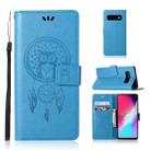 Wind Chime Owl Embossing Pattern Horizontal Flip Leather Case with Holder & Card Slots & Wallet For Galaxy S10 5G(Blue) - 1