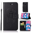 Wind Chime Owl Embossing Pattern Horizontal Flip Leather Case with Holder & Card Slots & Wallet For Galaxy M30(Black) - 1