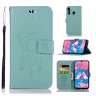 Wind Chime Owl Embossing Pattern Horizontal Flip Leather Case with Holder & Card Slots & Wallet For Galaxy M30(Green) - 1