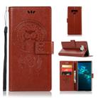 Wind Chime Owl Embossing Pattern Horizontal Flip Leather Case with Holder & Card Slots & Wallet For Galaxy Note9(Brown) - 1