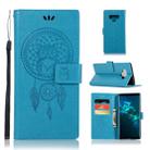 Wind Chime Owl Embossing Pattern Horizontal Flip Leather Case with Holder & Card Slots & Wallet For Galaxy Note9(Blue) - 1