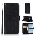 Wind Chime Owl Embossing Pattern Horizontal Flip Leather Case with Holder & Card Slots & Wallet For Galaxy S9(Black) - 1