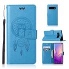 Wind Chime Owl Embossing Pattern Horizontal Flip Leather Case with Holder & Card Slots & Wallet For Galaxy S10(Blue) - 1
