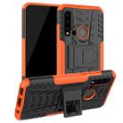 Tire Texture TPU+PC Shockproof Protective Case with Holder for Huawei P20 Lite 2019(Orange) - 1