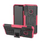 Tire Texture TPU+PC Shockproof Protective Case with Holder for Huawei Nova 3i(Pink) - 1