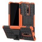 Tire Texture TPU+PC Shockproof Protective Case with Holder for Xiaomi Mi 9T / 9T Pro / Redmi K20 / K20 Pro(Orange) - 1