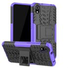 Tire Texture TPU+PC Shockproof Protective Case with Holder for Xiaomi Redmi 7A(Purple) - 1