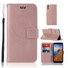 Wind Chime Owl Embossing Pattern Horizontal Flip Leather Case with Holder & Card Slots & Wallet For Xiaomi Redmi 7A(Rose Gold) - 1