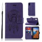 Wind Chime Owl Embossing Pattern Horizontal Flip Leather Case with Holder & Card Slots & Wallet For Xiaomi Redmi 7A(Purple) - 1