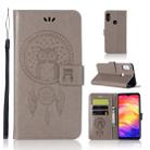 Wind Chime Owl Embossing Pattern Horizontal Flip Leather Case with Holder & Card Slots & Wallet For Xiaomi Redmi Note 7(Grey) - 1