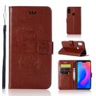 Wind Chime Owl Embossing Pattern Horizontal Flip Leather Case with Holder & Card Slots & Wallet For Xiaomi Redmi 6 Pro(Brown) - 1