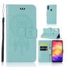 Wind Chime Owl Embossing Pattern Horizontal Flip Leather Case with Holder & Card Slots & Wallet For Xiaomi Redmi 7(Green) - 1