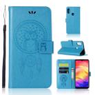 Wind Chime Owl Embossing Pattern Horizontal Flip Leather Case with Holder & Card Slots & Wallet For Xiaomi Redmi 7(Blue) - 1