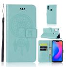Wind Chime Owl Embossing Pattern Horizontal Flip Leather Case with Holder & Card Slots & Wallet For Xiaomi Redmi Note 6 Pro(Green) - 1