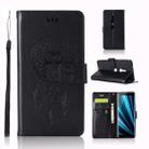 Wind Chime Owl Embossing Pattern Horizontal Flip Leather Case with Holder & Card Slots & Wallet For Sony Xperia XZ3(Black) - 1