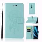 Wind Chime Owl Embossing Pattern Horizontal Flip Leather Case with Holder & Card Slots & Wallet For Sony Xperia XZ3(Green) - 1