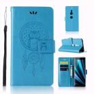 Wind Chime Owl Embossing Pattern Horizontal Flip Leather Case with Holder & Card Slots & Wallet For Sony Xperia XZ3(Blue) - 1