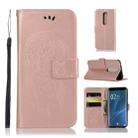 Wind Chime Owl Embossing Pattern Horizontal Flip Leather Case with Holder & Card Slots & Wallet For Sony Xperia 1 / Xperia XZ4(Rose Gold) - 1