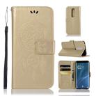 Wind Chime Owl Embossing Pattern Horizontal Flip Leather Case with Holder & Card Slots & Wallet For Sony Xperia 1 / Xperia XZ4(Gold) - 1