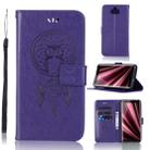 Wind Chime Owl Embossing Pattern Horizontal Flip Leather Case with Holder & Card Slots & Wallet For Sony Xperia 10 Plus(Purple) - 1