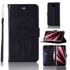 Wind Chime Owl Embossing Pattern Horizontal Flip Leather Case with Holder & Card Slots & Wallet For Sony Xperia 10(Black) - 1