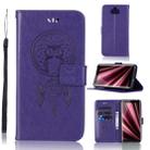 Wind Chime Owl Embossing Pattern Horizontal Flip Leather Case with Holder & Card Slots & Wallet For Sony Xperia 10(Purple) - 1