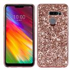 Plating Glittery Powder Shockproof TPU Case For LG G8 ThinQ(Rose Gold) - 1