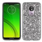 Plating Glittery Powder Shockproof TPU Case For Motorola Moto G7 Play(Silver) - 1