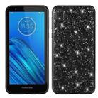 Plating Glittery Powder Shockproof TPU Case For Motorola Moto E6(Black) - 1