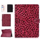 Colored Pattern Drawing Horizontal Flip PU Leather Case with Three-folding Holder & Sleep / Wake-up Function for iPad 5 / 6 / 8(Red leopard grain) - 1