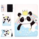 Colored Pattern Drawing Horizontal Flip PU Leather Case with Three-folding Holder & Sleep / Wake-up Function for iPad Pro 11(Crown of panda) - 1
