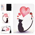 Colored Pattern Drawing Horizontal Flip PU Leather Case with Three-folding Holder & Sleep / Wake-up Function for iPad Pro 11(Love cats) - 1