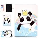 Colored Pattern Drawing Horizontal Flip PU Leather Case with Three-folding Holder & Sleep / Wake-up Function for Mini 1 / 2 / 3 / 4(Crown of panda) - 1