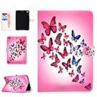 Colored Pattern Drawing Horizontal Flip PU Leather Case with Three-folding Holder & Sleep / Wake-up Function for Mini 1 / 2 / 3 / 4(Colorful butterfly) - 1