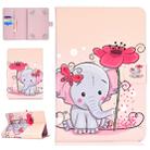 Colored Pattern Drawing Horizontal Flip PU Leather Case with Three-folding Holder for 8 inch Tablet PC(Elephant flowers) - 1