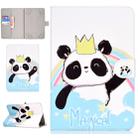 Colored Pattern Drawing Horizontal Flip PU Leather Case with Three-folding Holder for 10 inch Tablet PC(Crown of panda) - 1