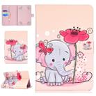 Colored Pattern Drawing Horizontal Flip PU Leather Case with Three-folding Holder for 10 inch Tablet PC(Elephant flowers) - 1