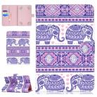 Colored Pattern Drawing Horizontal Flip PU Leather Case with Three-folding Holder for 10 inch Tablet PC(Totem elephants) - 1